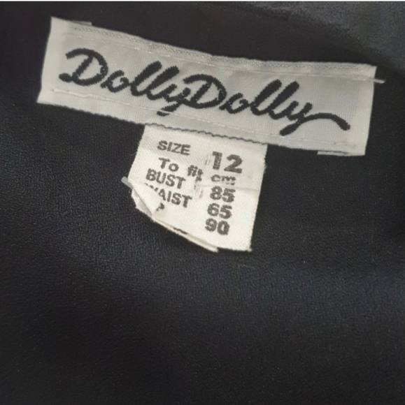 Size 12 Vintage 90s Black Embroidered Dress Vest - Picture 4 of 4